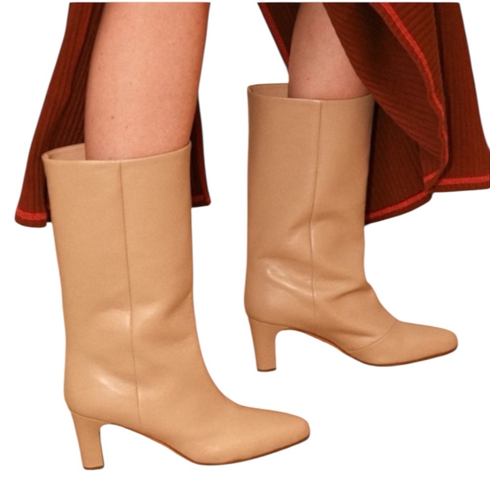 Maryam Nassir Zadeh Leather Sandra Boot in Toffee Size 36 NWT